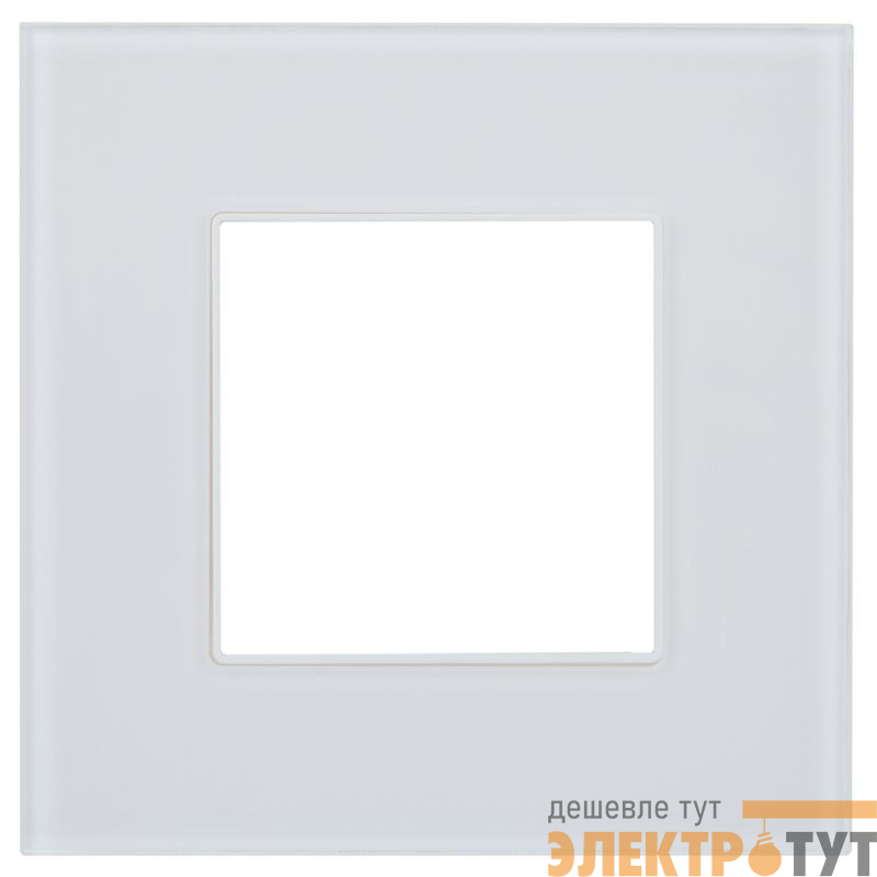 Рамка 1-м SKANDY SK-F21W стекло арктич. бел. IEK SK-M12-G-K01