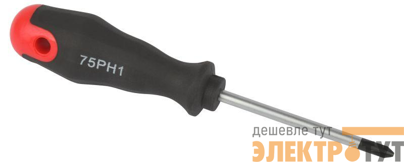 Отвертка PH 1х75мм крестовая двухкомпонентн. рукоятка ЭРА Б0055840