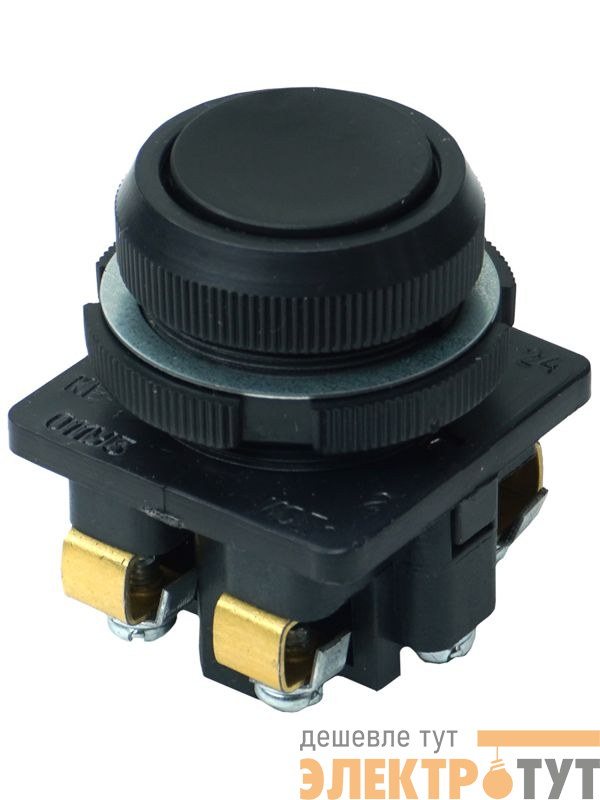 Выключатель кнопочный КЕ-011 У3 исп.2 1НО+1НЗ цилиндр 10А IP40 660В черн. Электротехник ET502424