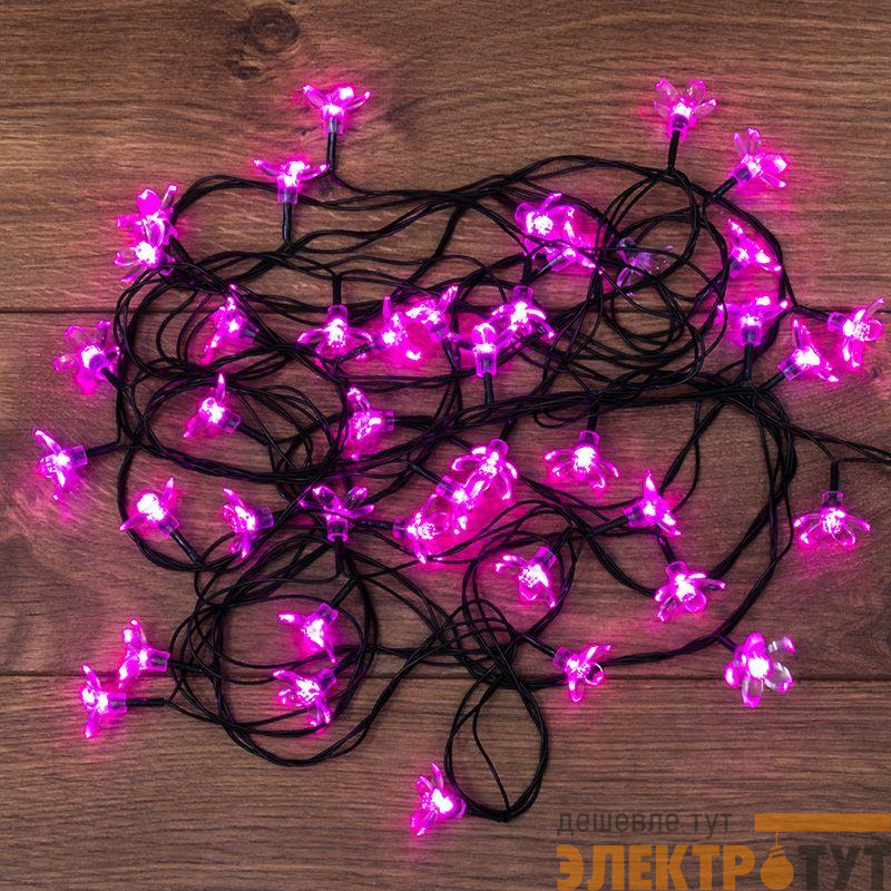 Гирлянда светодиодная "Цветы Сакуры" 7м 50LED роз. 1.5Вт IP20 с контроллером 8 режимов Neon-Night 303-038