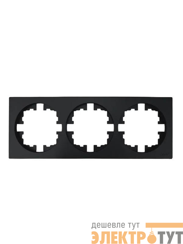 Рамка 3-м OSEN горизонт. квадрат черн. бархат LEZARD 743-4200-148