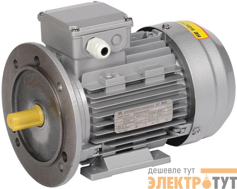 Электродвигатель АИР DRIVE 3ф 63B4 220/380В 0.37кВт 1500об/мин 2081 IEK DRV063-B4-000-4-1520