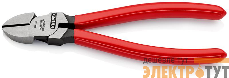 Бокорезы L-160мм твердость кромок 62 HRC черн. Knipex KN-7001160