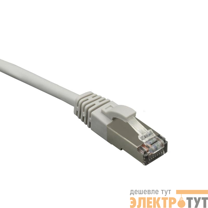 Патч-корд FTP 5e 4х2 26AWG (7х0.16мм) Cu LSZH 0.3м сер. SUPRLAN 10-0714