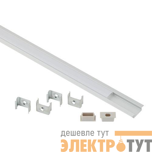 Комплект с врезным анодир. профилем с фланцем CAB251 21х6мм 2м 2206 Эра Б0039464