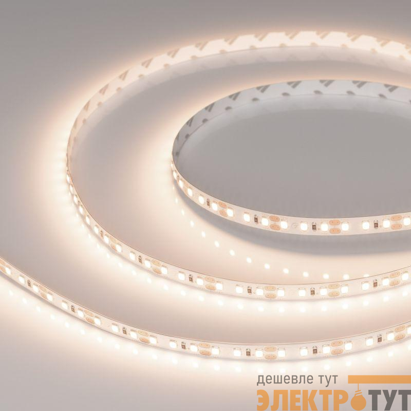 Лента светодиодная RT-A120-8mm 12V Warm 3500К 14.4Вт/м IP20 2835 открыт. (уп.5м) Arlight 028570(2)
