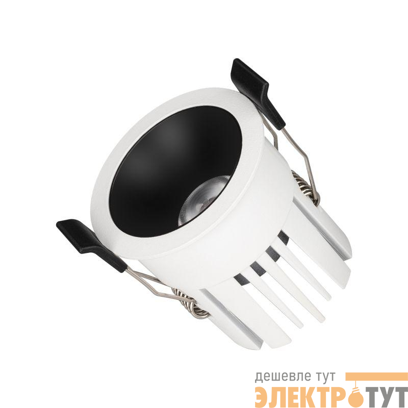 Светильник светодиодный MS-ATLAS-BUILT-R58-10W Warm3000 (WH-BK 35 deg 230В) IP20 металл Arlight 035454(1)