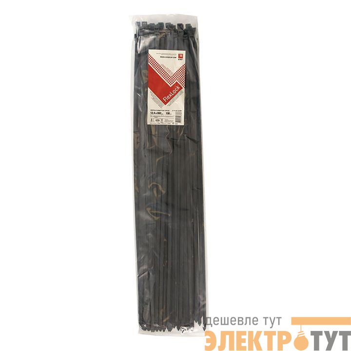 Хомут P6.6 12.4х880 FlexLock стандартный черн. (уп.100шт) PROxima EKF plc-fl-ctsb-12.4x880