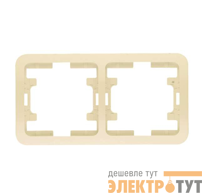 Рамка 2-м Mimoza горизонт. крем Makel 32012