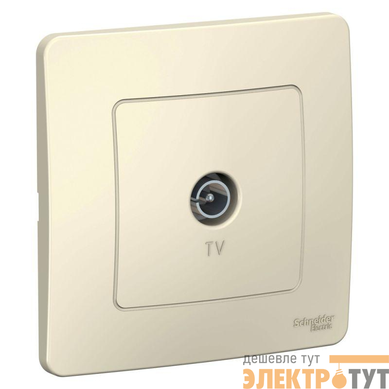 Розетка телевизионная TV СП Blanca коннектор молочн. SE BLNTS000012