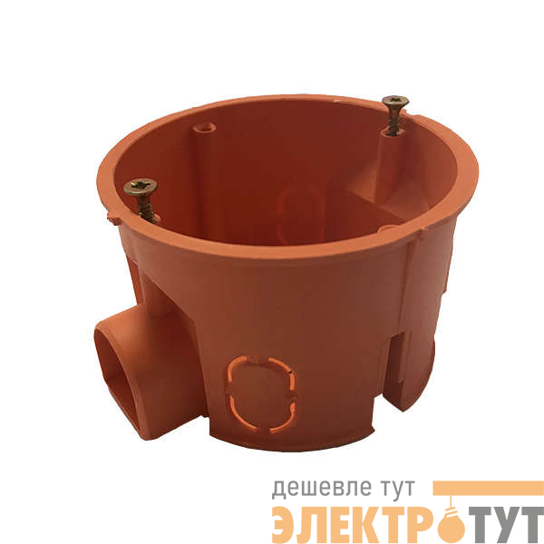 Коробка установочная СП 68х45 IP30 с каб-каналом для сплошных стен негорюч. оранж. ГУСИ С3М3 Нг Евро
