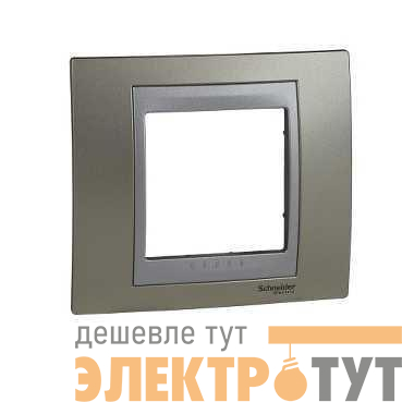 Рамка 1-м Unica Top опал./алюм. SchE MGU66.002.095