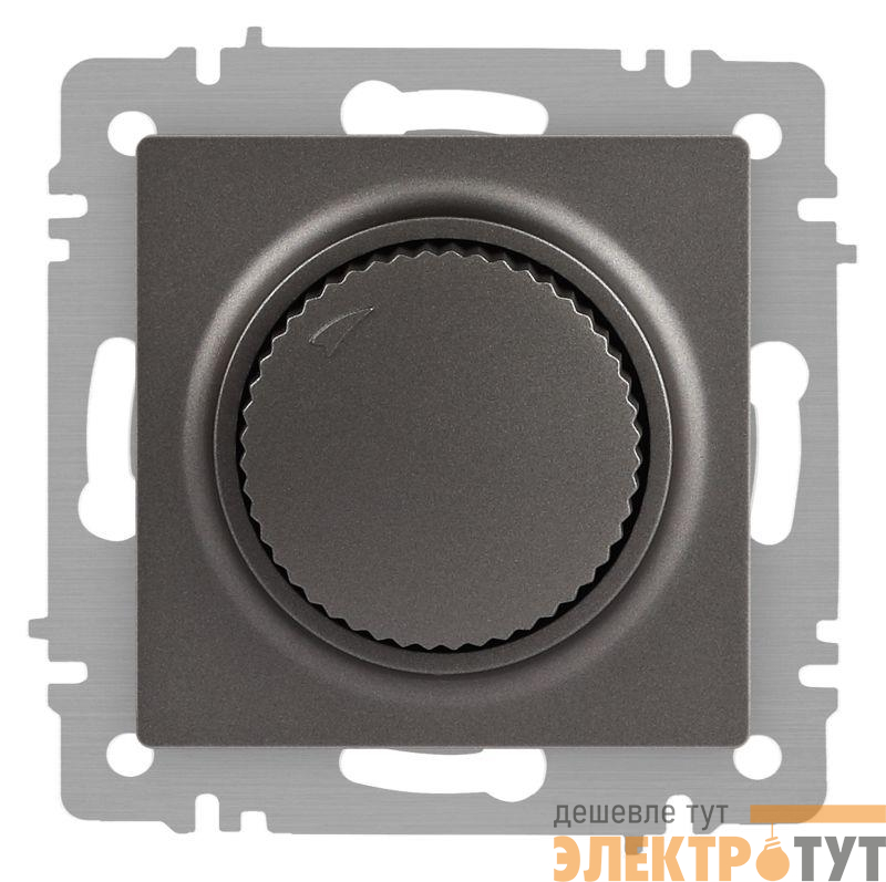 Светорегулятор поворотный СП Accent 6-401-07 600Вт 230В IP20 графит Intro Б0063682