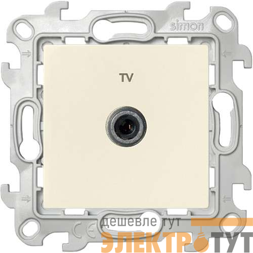 Розетка телевизионная одиночная TV СП Simon 24 IP20 механизм сл. кость Simon 2450477-031