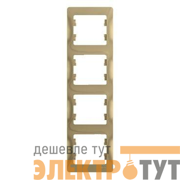 Рамка 4-м Glossa вертикал. титан SE GSL000408