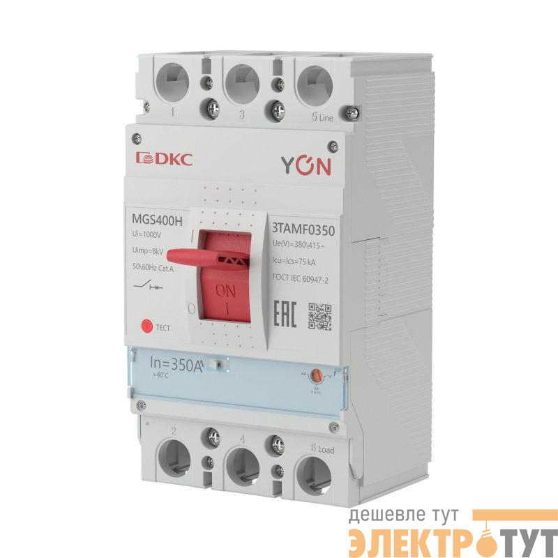 Выключатель автоматический MGS400 3P 280-350A 75kA YON MGS400H-3TAMF0350
