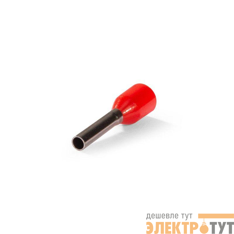Наконечник штыревой втулочный изолированный НШВИ 1.0-8 ЕВРО красн. КВТ 103199