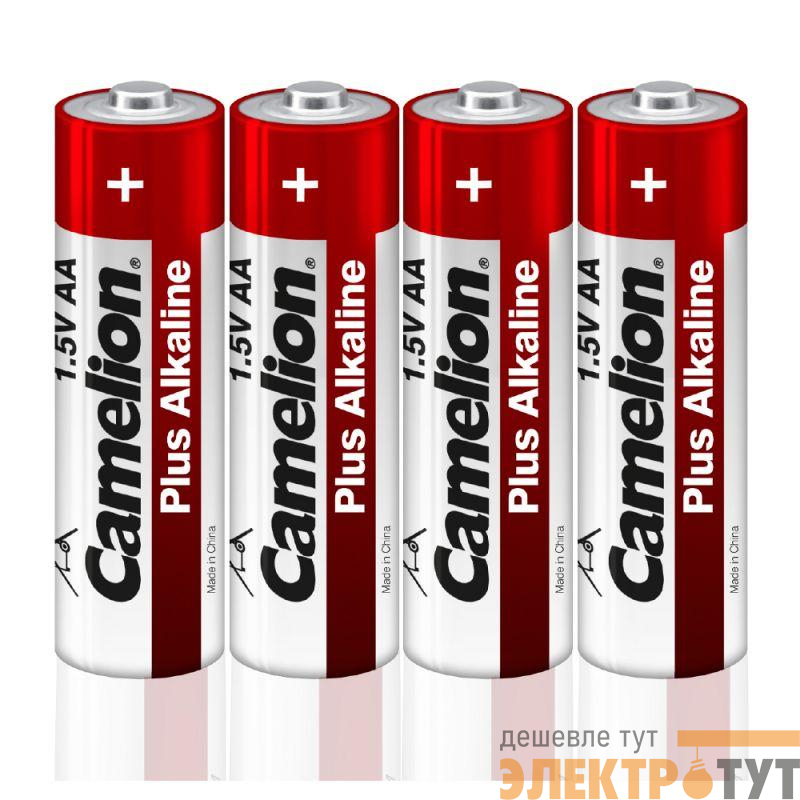 Элемент питания алкалиновый AA/LR6 1.5В Plus Alkaline LR6-SP4 (уп.4шт) Camelion 12554