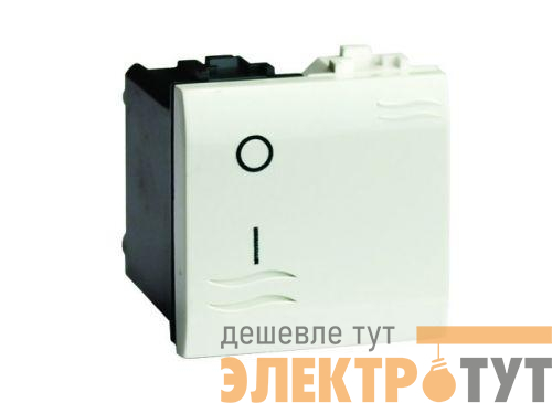 Выключатель 1-кл. 2п 2мод. Brava 16А IP20 бел. DKC 76132B