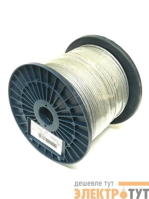 Трос стальной в оплетке ПВХ 4/5 этикетка (уп.100м) СТРОЙМЕТИЗ РС111876
