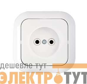 Розетка 1-м СП 16А IP20 без заземл. бел. Bylectrica РС16-228