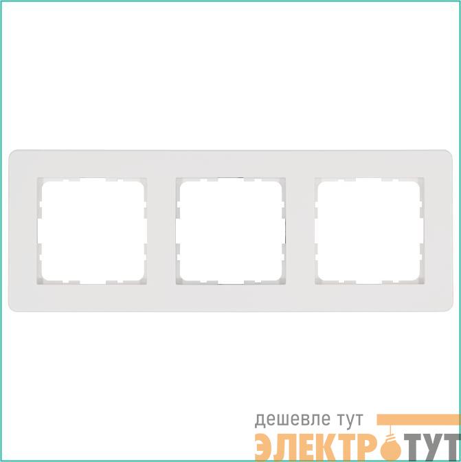 Рамка 3-м G-Flex бел. глянцевый Jasmart G1103W
