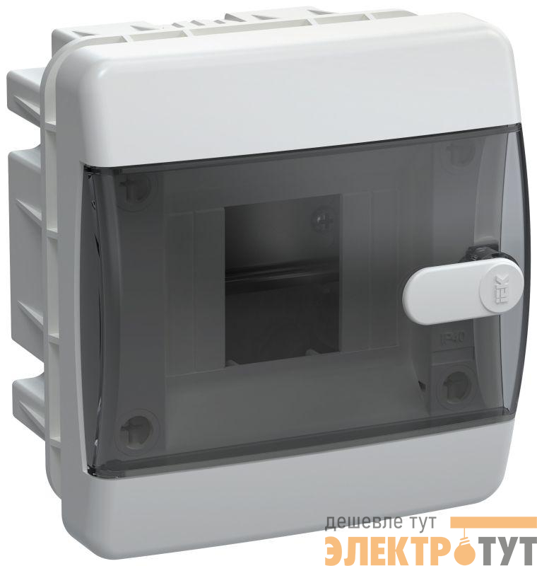 Корпус пластиковый ЩРВ-П-4 IP41 черн. прозр. дверь UNION Compact IEK UIC-KP12-V-04-41-K01