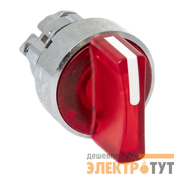 Механизм переключателя исполнительный XB4 IP65 на 2 положения с фиксацией с подсветкой с короткой ручкой красн. EKF XB4BD2FL-R-65