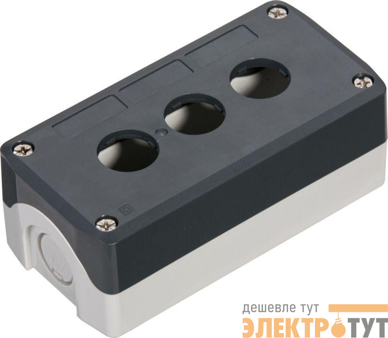 Пост кнопочный 3 отверстия сер. SE SALD03