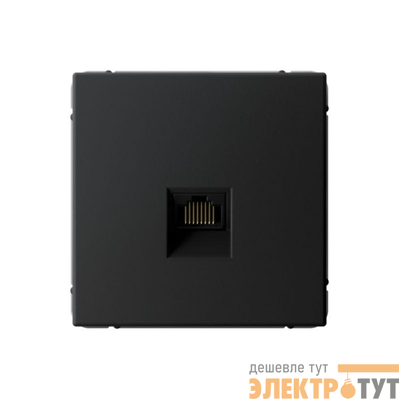 Розетка компьютерная ArtGallery RJ45 кат.6A механизм карбон SE GAL001086