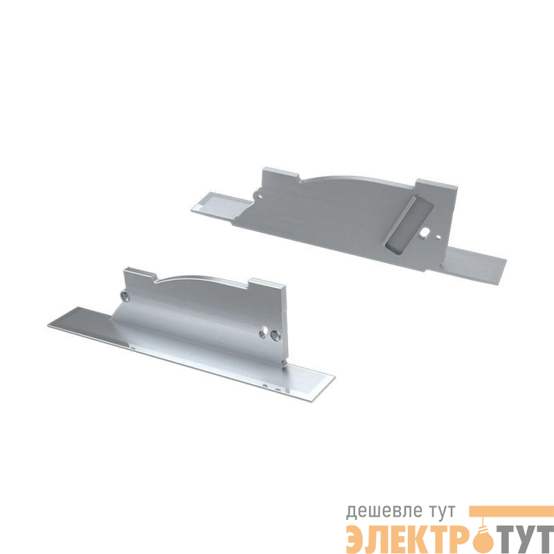 Заглушка для ALM-ARC-SINGLE левая с отверстием металл сер. Arlight 026793