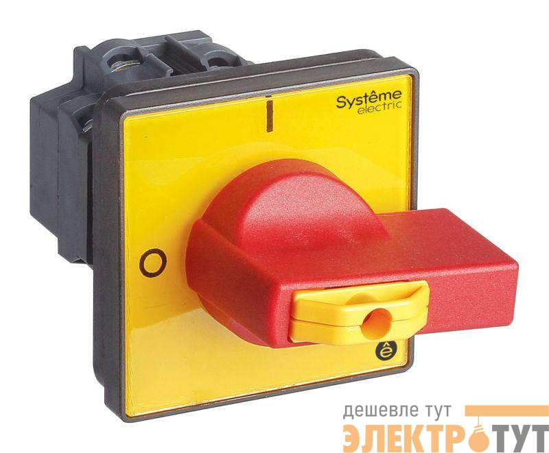Выключатель-разъединитель 4п 20А IP20 с красн. рукоят. на дверцу 4 винта 1 замок SE MSD20460R