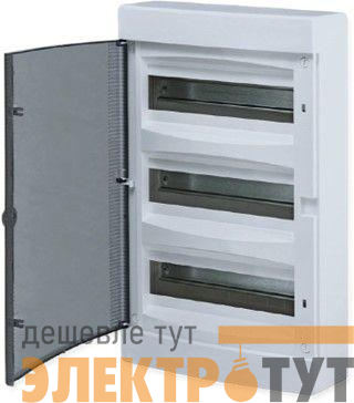 Щит распределительный навесной Unix 3х12мод. IP41 прозр. дверь PROxima EKF ux-3x12-n