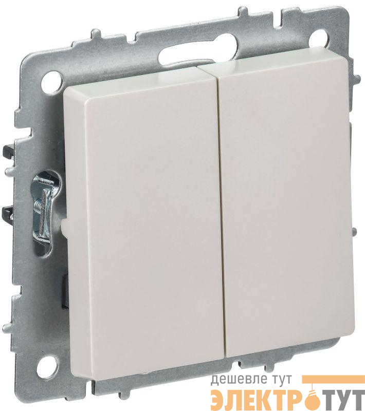 Выключатель перекрестный 2-кл. СП BRITE ВС10-2-3-БрЖ 10А механизм жемчуж. IEK BR-V23-0-10-K36