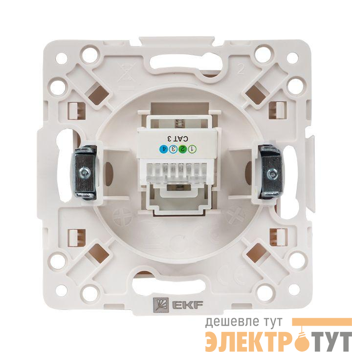 Механизм розетки Phone 1-м Стокгольм бел. PROxima EKF EYT01-034-10