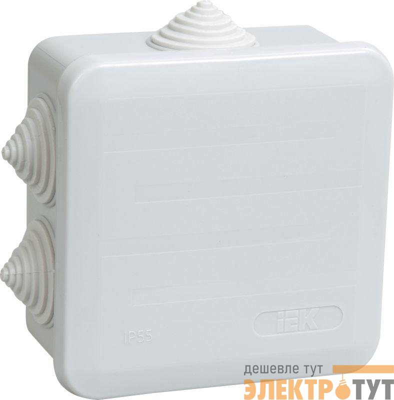 Коробка распаячная ОП 100х100х50 IP44 КМ41255 IEK UKOZ11-100-100-050-K41-44