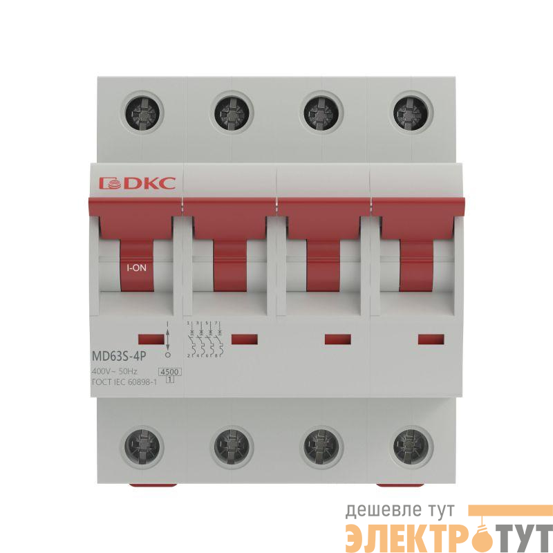 Выключатель автоматический модульный 4п B 20А 4.5кА YON max MD63S YON MD63S-4PB20