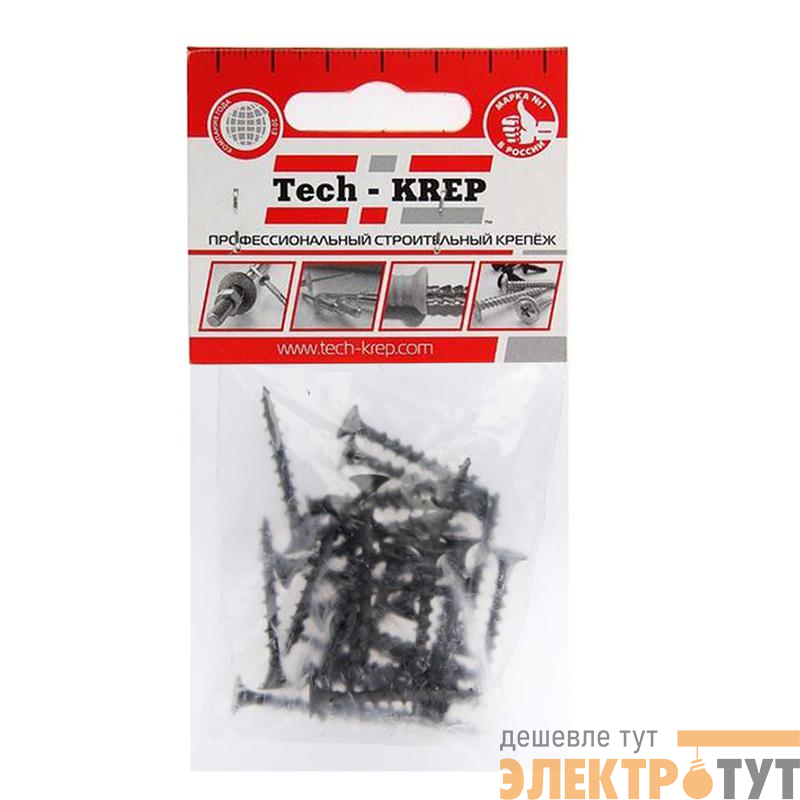 Саморез гипсокартон-дерево 3.8х35 (пакет) (уп.30шт) Tech-Krep/Zitar 113128