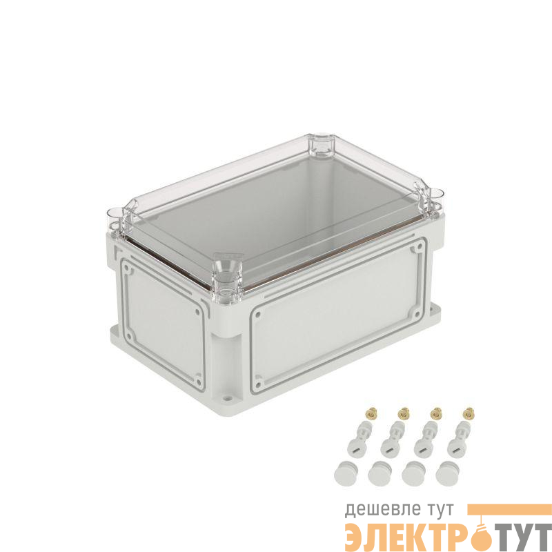 Корпус 300х200х160мм IP67 с прозр. крышкой 35мм с фланцами пластик. DKC 532311