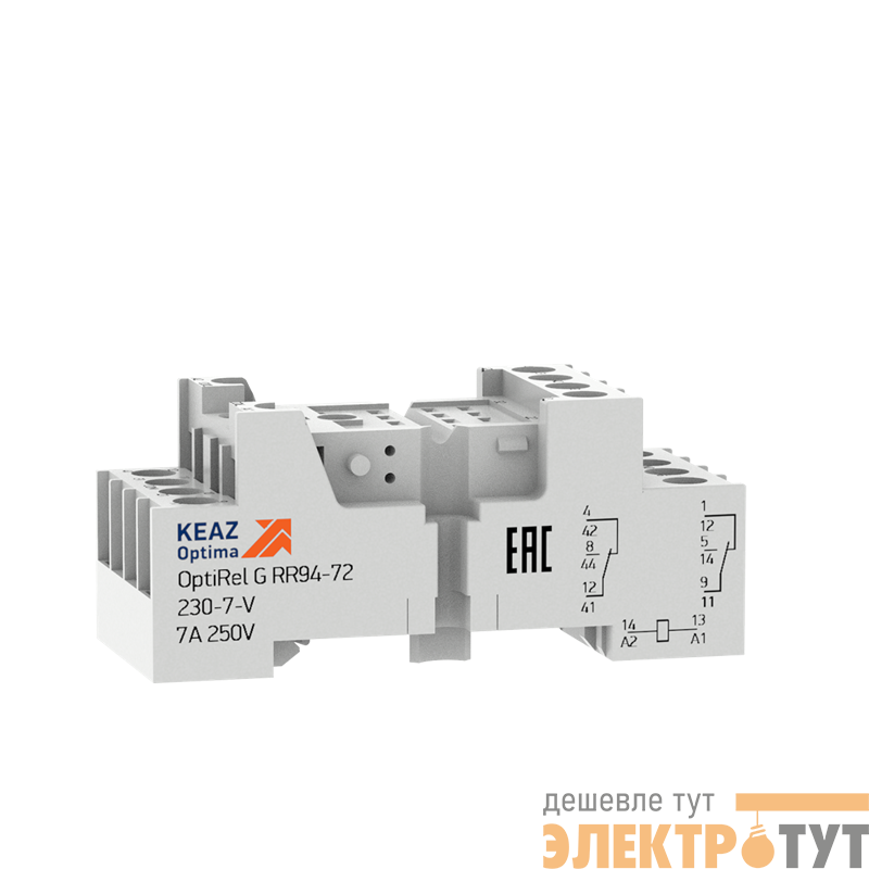 Розетка для реле OptiRel G RR94-72-230-7-V КЭАЗ 281170