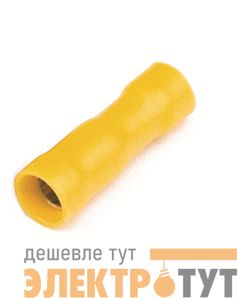 Наконечник цилинд. "розетка" 2.5-6кв.мм отв. d5 желт. (уп.50шт) DKC 2C69P