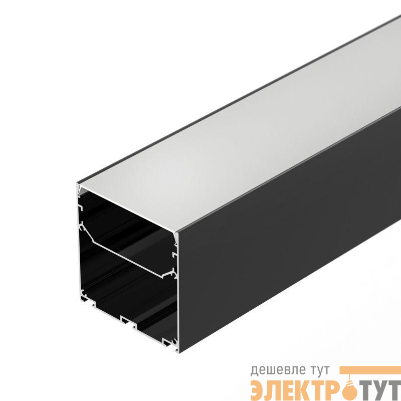 Профиль LINE-S-7575-2000 BLACK L2000 алюм. Arlight 041855