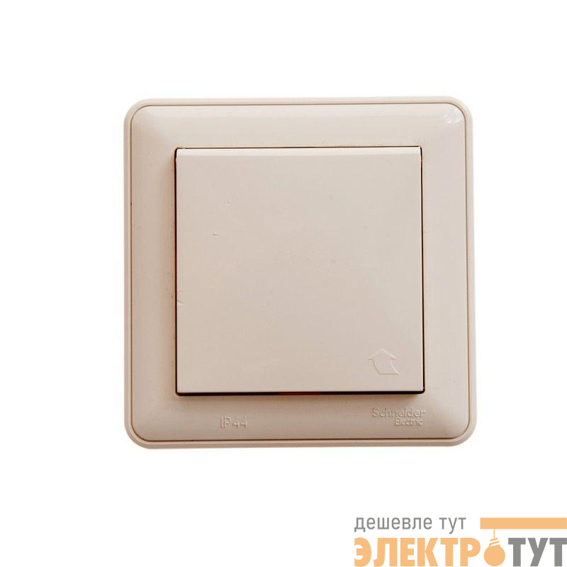 Розетка 1-м СП W59 Aqua 16А IP44 с заземл. защ. шторки в сборе сл. кость SE RS16-152B-28