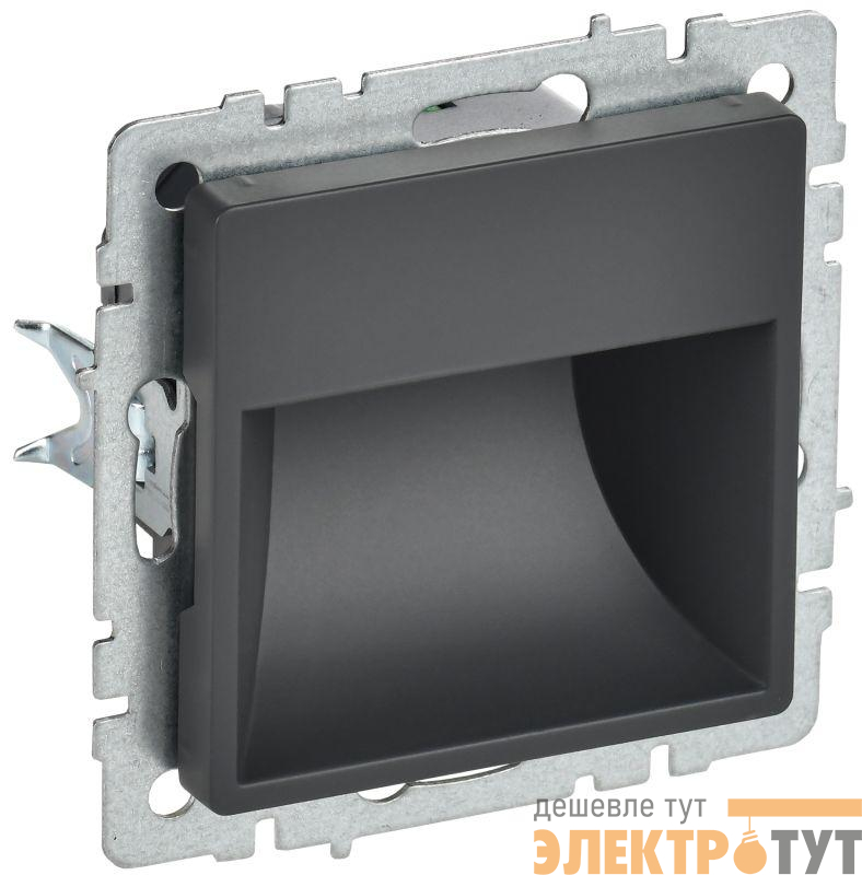 Подсветка светодиодная BRITE встраив. ПЛ20-БрГ механизм графит IEK BR-FL20-K53