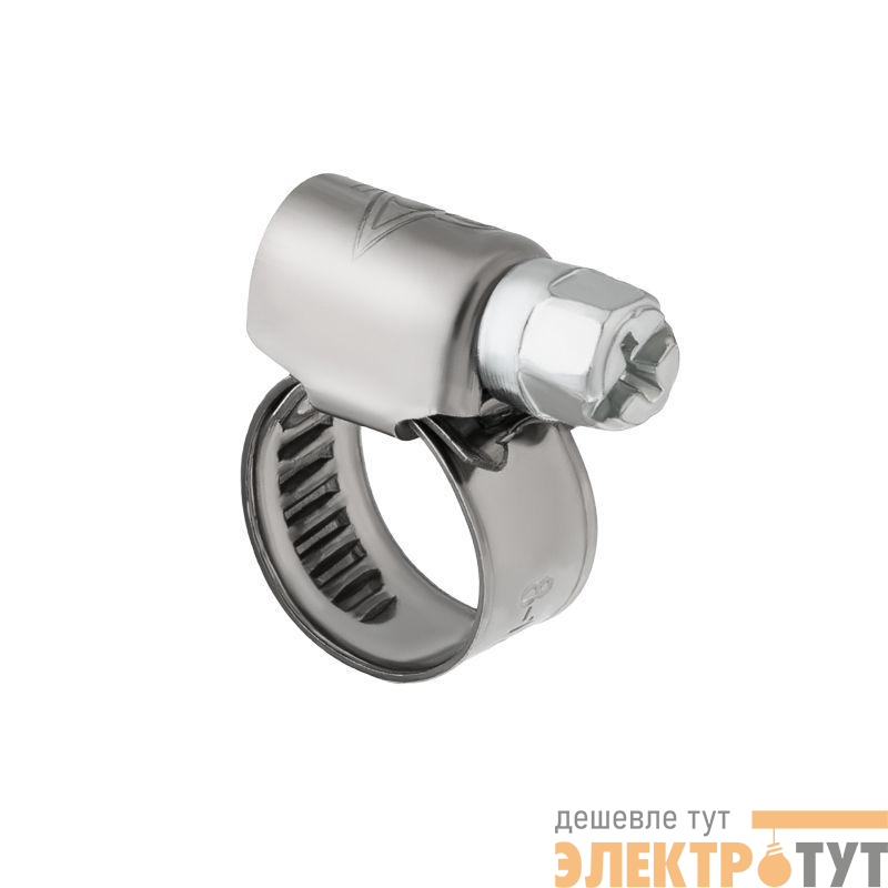 Хомут червячный 8-12/9-0.6мм нержавеющая сталь W2 (уп.50шт) Rexant 07-0708