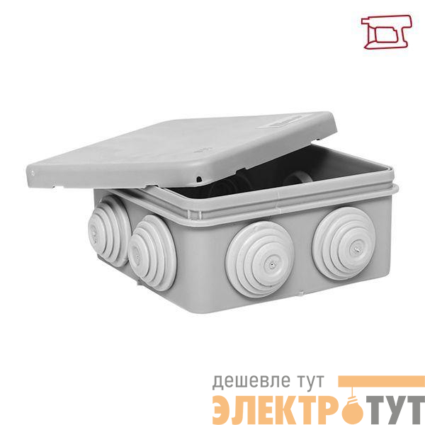 Коробка распределительная КМР-030-031 85х85х40 IP55 с крышкой для прямого монтажа 8 мембранных вводов сер. розн. стикер EKF plc-kmr-030-031-r