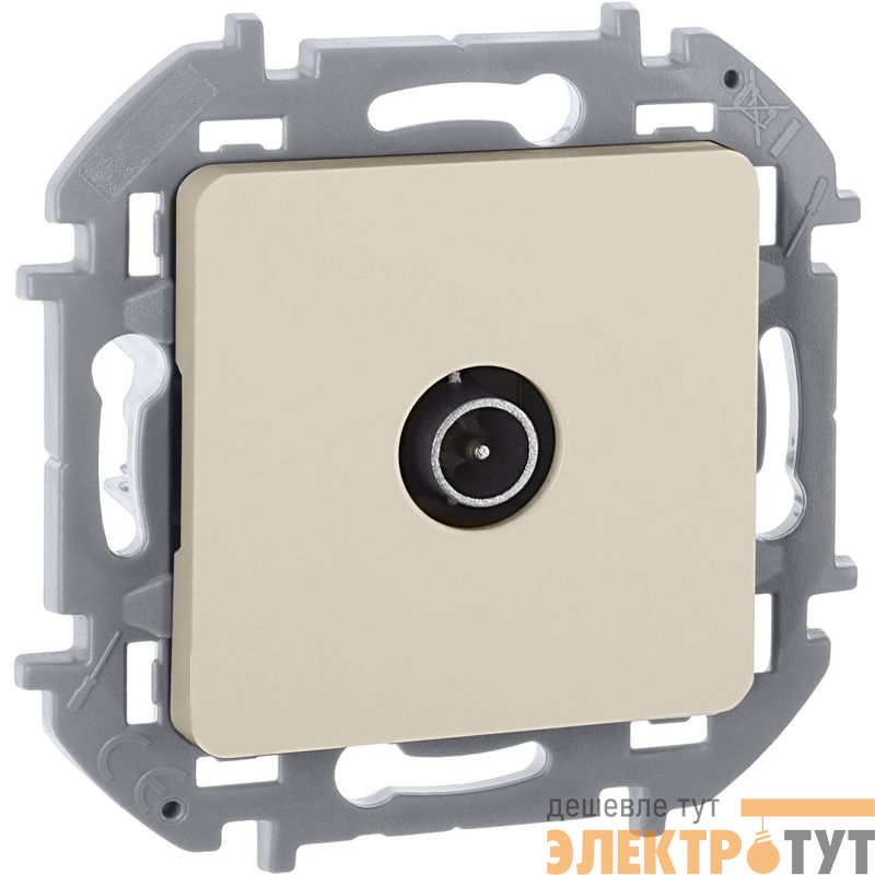 Розетка телевизионная проходная TV Inspiria 14дБ 5-862мГц механизм сл. кость IEK 673861