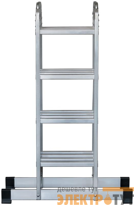 Лестница-трансформер четырехсекционная 4х4 13.2кг алюм. FIT 65450