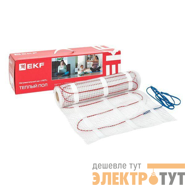 Комплект "Теплый пол" (мат) двухжил. 600Вт 4кв.м "Уют" PROxima EKF nm2-600-4