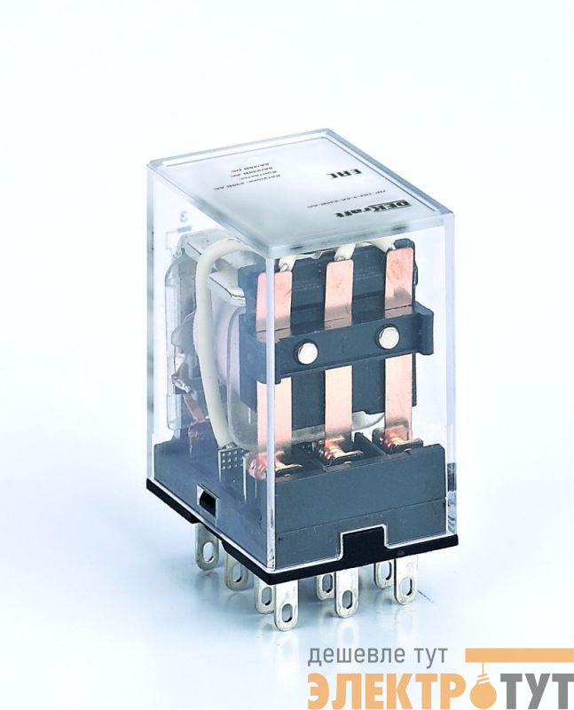 Реле промежуточное ПР-102 5А 230В AC 3 конт. с LED-индикацией DEKraft 23883DEK